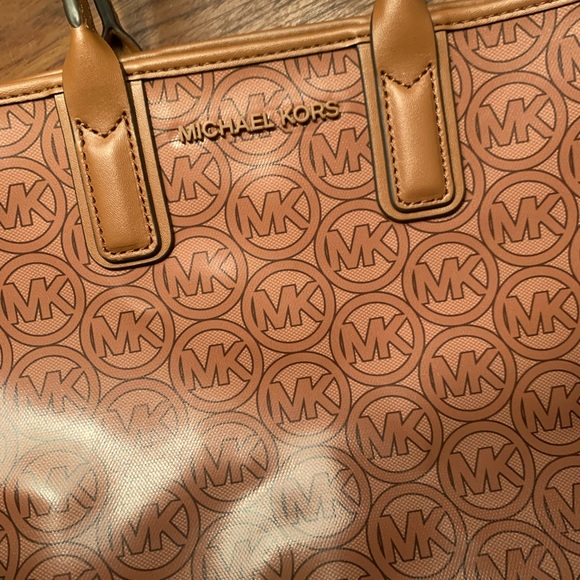 New Michael Kors Jodie Small Jacquard Logo Tote Bag - Picture 3 of 6